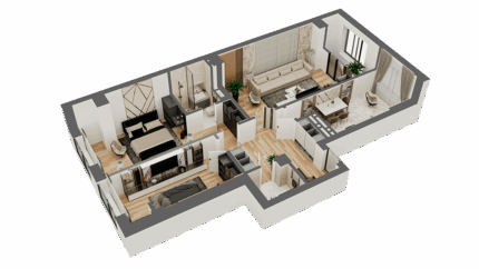 3х ком квартира в ЖК Madina Residence блок Б