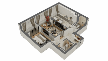 2х ком квартира в ЖК Madina Residence блок В