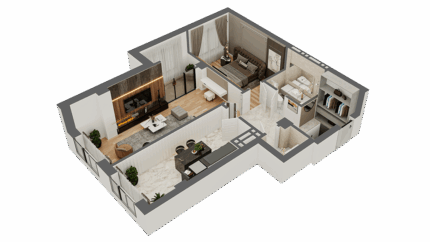 2х ком квартира в ЖК Madina Residence блок А