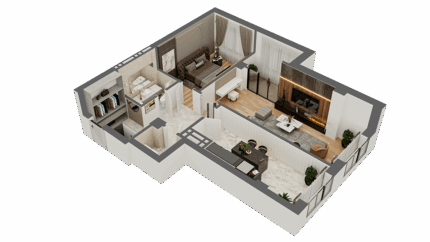 2х ком квартира в ЖК Madina Residence блок В