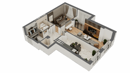2х ком квартира в ЖК Madina Residence блок А