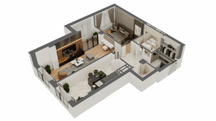 2х ком квартира в ЖК Madina Residence блок В
